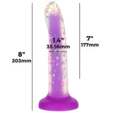 Rave Addiction 8 Inch Purple Confetti Dildo