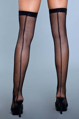 Fishnet Thigh Highs With Backseam