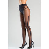 Sheer Tights With Polka Dots & Zig-Zag Side