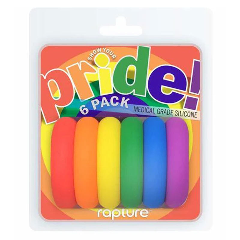Pride 6 pack Rainbow Rings