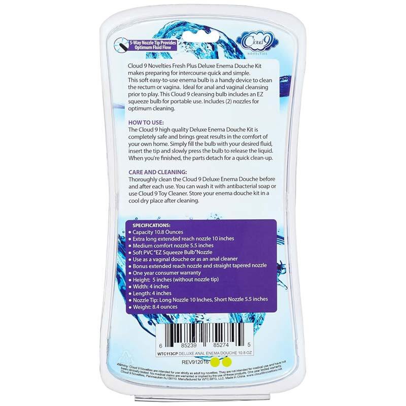 Deluxe Soft Tip Enema Douche With Extra Long Bonus Tip