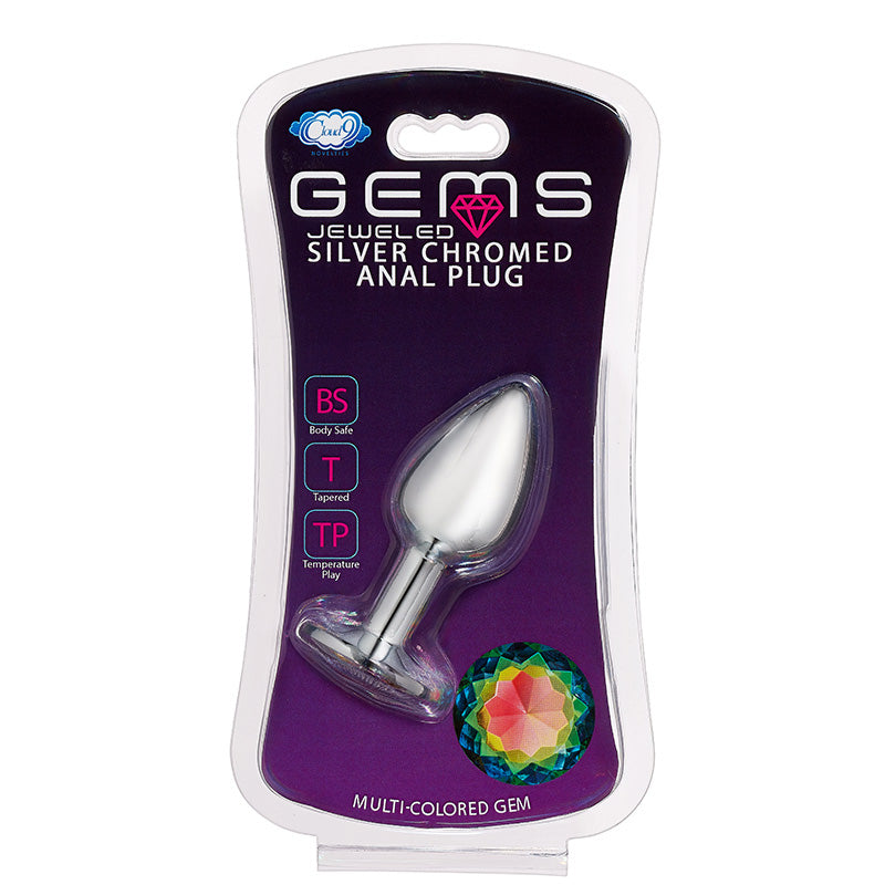Cloud 9 Novelties Gems Silver Chromed Anal Plug