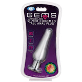 Cloud 9 Novelties Gems Silver Chromed Tall Anal Plug