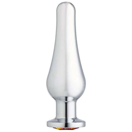 Cloud 9 Novelties Gems Silver Chromed Tall Anal Plug