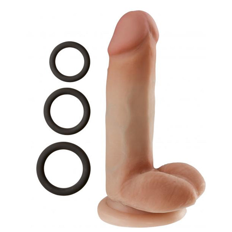 Cloud 9 Novelties Real Touch Dual Density Dildo With Balls