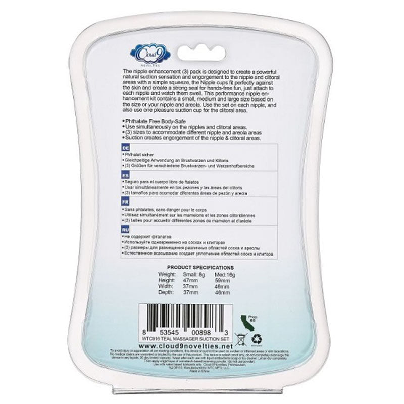 Cloud 9 Novelties Health & Wellness Nipple Clitoral Suction Kit