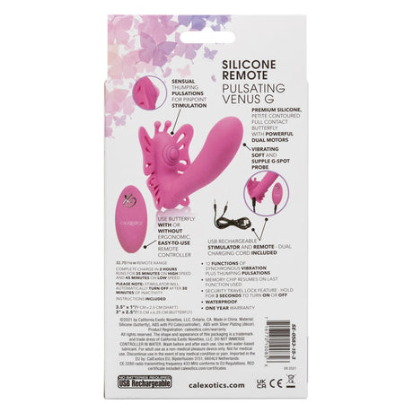 Venus Butterfly Silicone Remote Pulsating Venus G