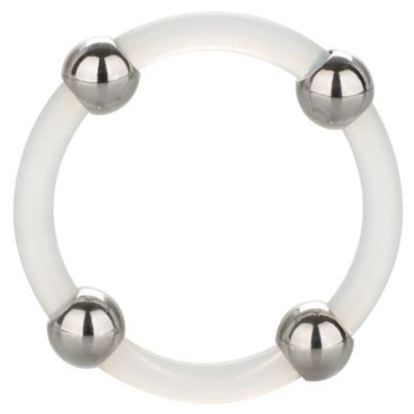 Steel Beaded Silicone Ring