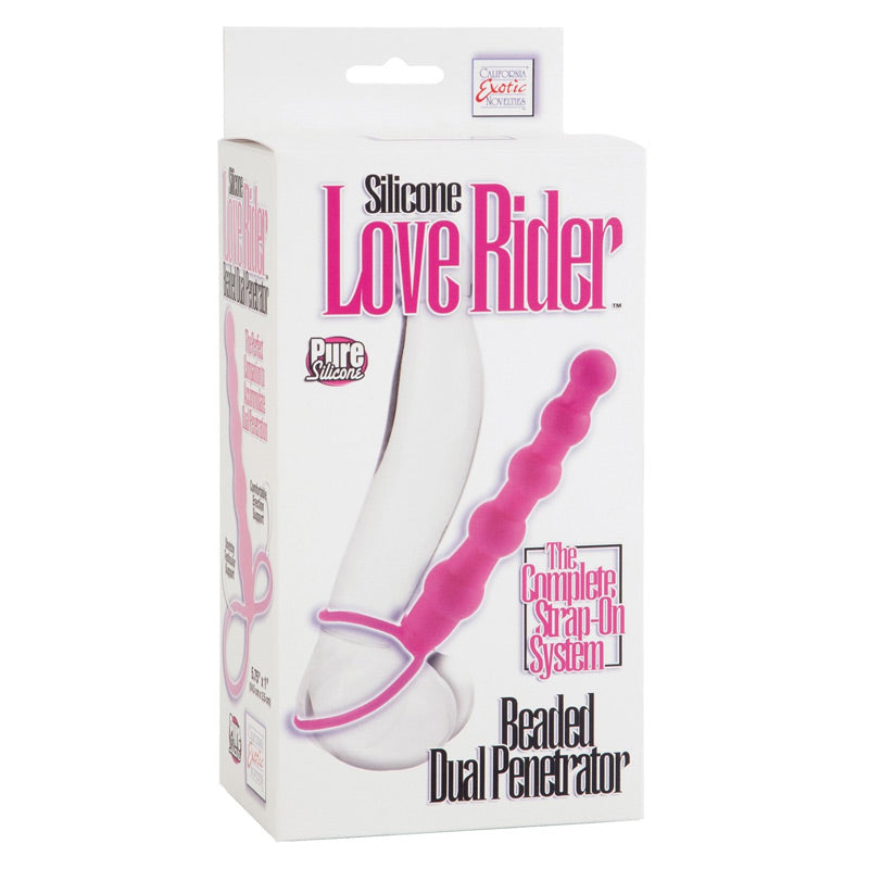 Silicone Love Rider Beaded Dual Penetrator