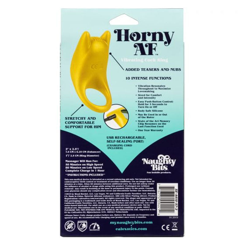 Naughty Bits Horny AF Vibrating Cock Ring