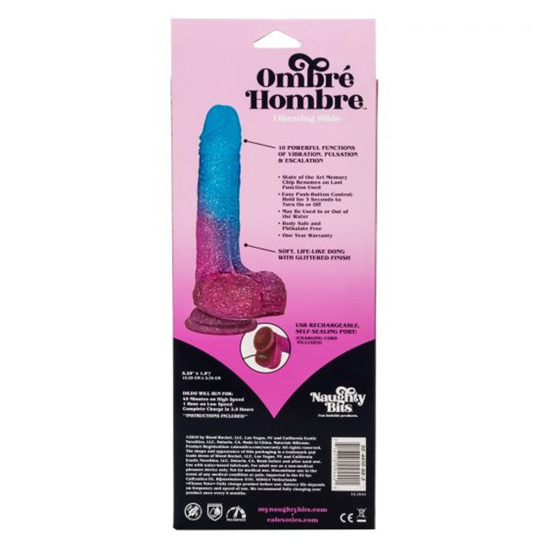 Naughty Bits Ombre Hombre Vibrating Dildo