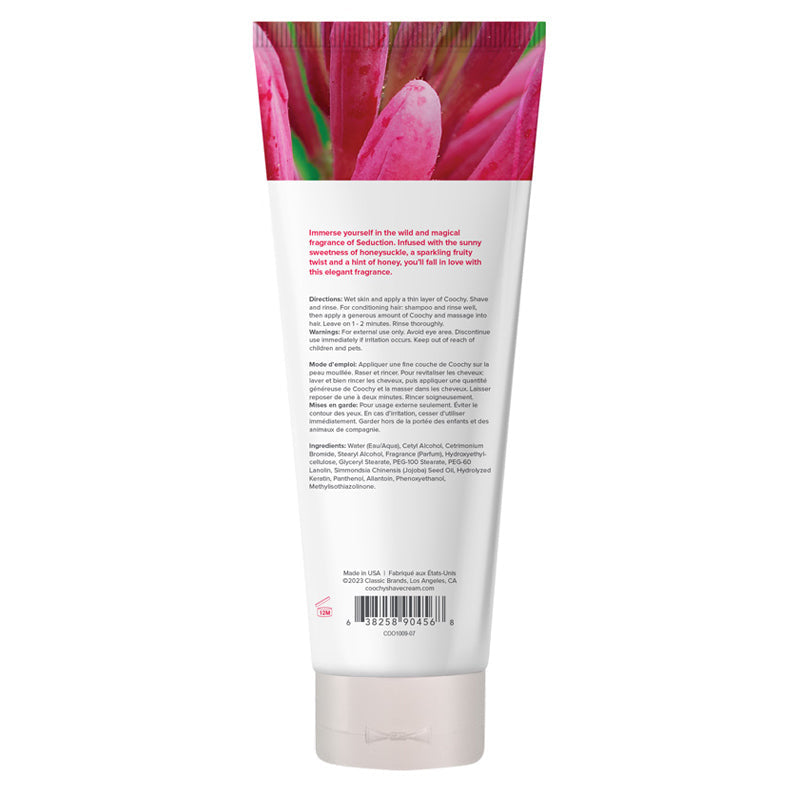 Coochy Shave Cream Seduction Honeysuckle Citrus