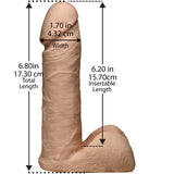 Vac-U-Lock 7 Inch Cock With Ultra Harness - Non-retail Packaging