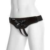 Vac-U-Lock -Crotchless - Velvet Harness With Plug - Non-retail Packaging