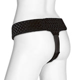 Vac-U-Lock - EZ Rider Thong - Velvet Harness with Plug - Non-retail Packaging