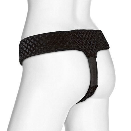 Vac-U-Lock - EZ Rider Thong - Velvet Harness with Plug - Non-retail Packaging
