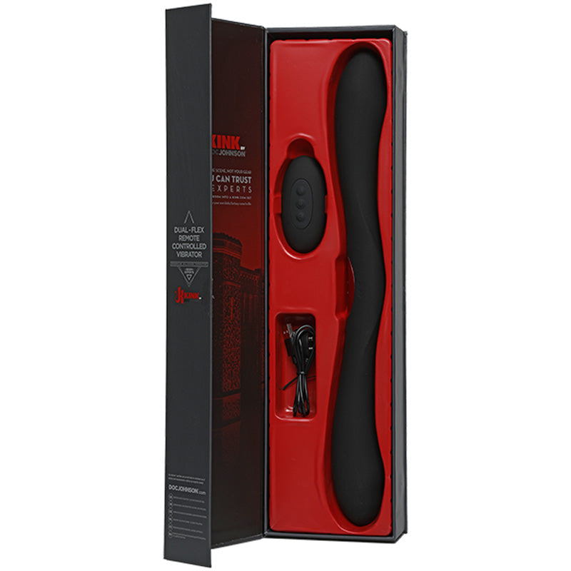 Kink By Doc Johnson - Dual-Flex Silicone Vibrator with Wireless Remote
