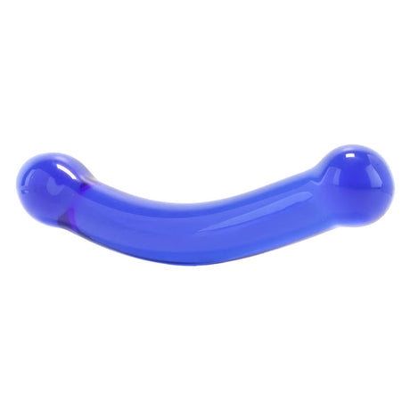 6 Inch Blue Curved G-spot Glass Dildo