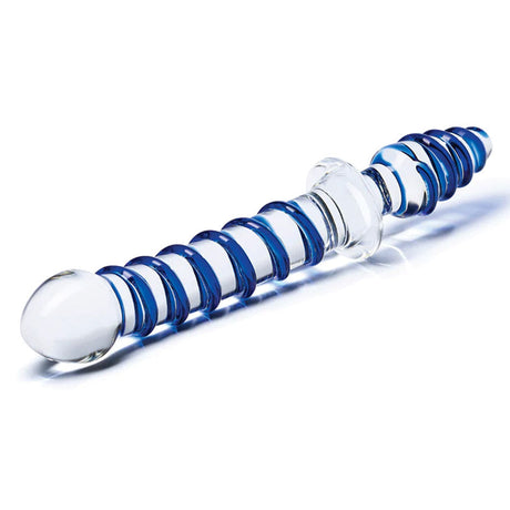 10 Inch Mr. Swirly Double Ended Glass Dildo & Butt Plug