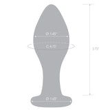 4 Inch Classic Glass Butt Plug