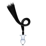 3 Inch Horse Tail Glass Butt Plug