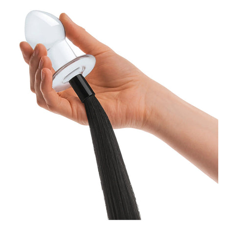 3 Inch Horse Tail Glass Butt Plug
