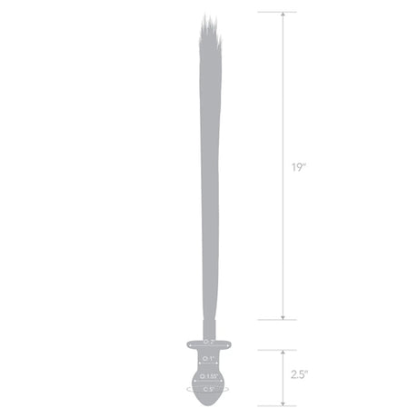 3 Inch Horse Tail Glass Butt Plug