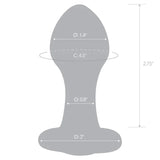 3.5 Inch Bling Bling Glass Butt Plug