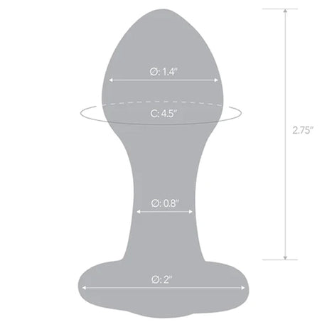 3.5 Inch Bling Bling Glass Butt Plug