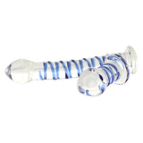 Double Penetration Glass Swirly Dildo & Buttplug Set