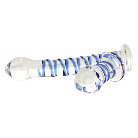 Double Penetration Glass Swirly Dildo & Buttplug Set