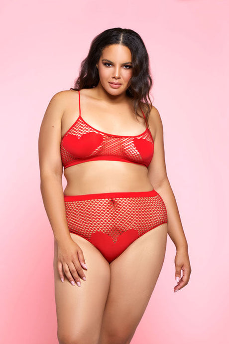 Open Heart Bra Set