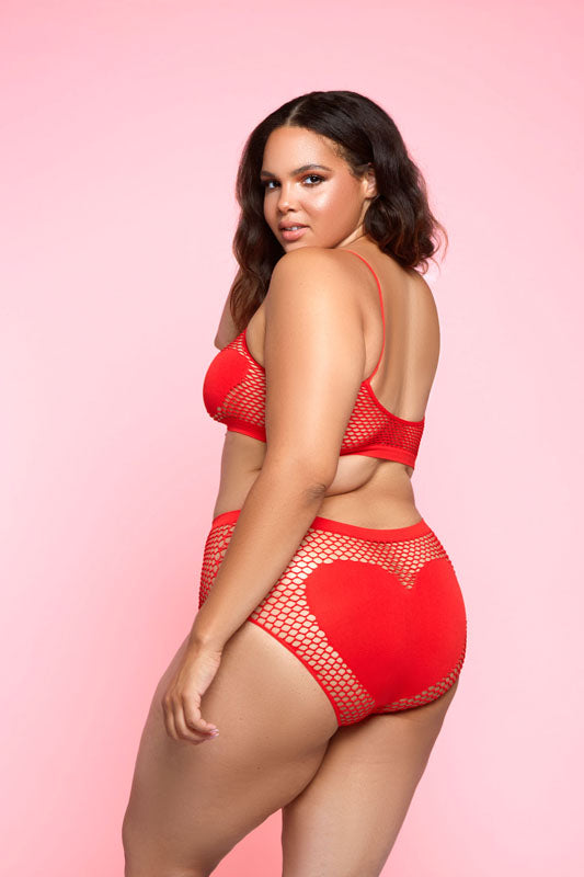 Open Heart Bra Set