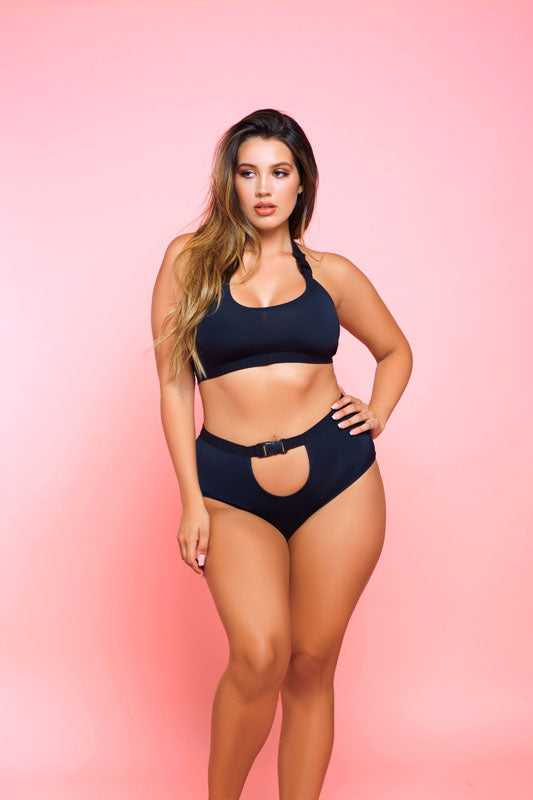 Buckle Up Bra Set Keyhole Panty