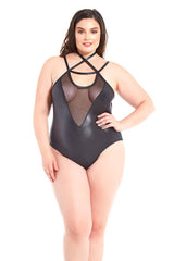Midnight Love Mesh Front Teddy