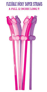 Bachelorette Party Flexy Super Straw 10Pcs Set