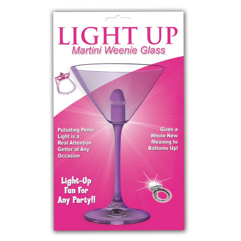 Light Up Martini Weenie Glass Purple