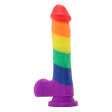 Rainbow Sex Toys Pumped Rainbow Silicone Dildo