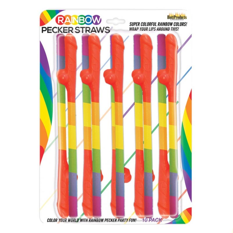 Rainbow Pecker Straws