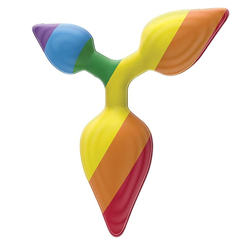 Rainbow Triple Play Butt Plug