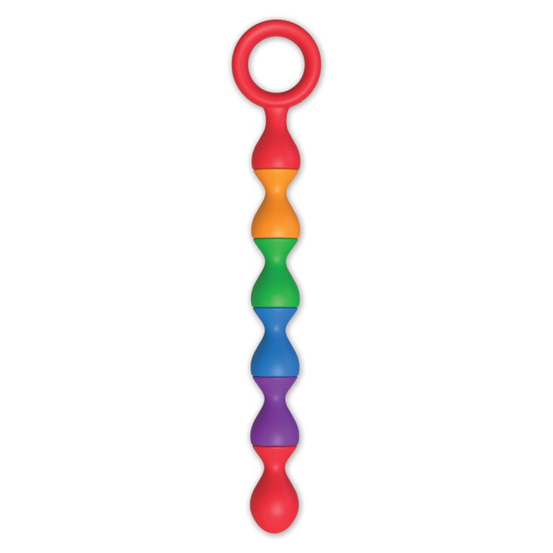 Rainbow Baller Beads With Ring Handle