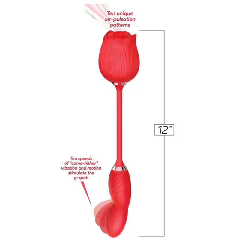 Wild Rose & Come Hither Rechargable Silicone Suction Vibe