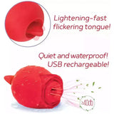 Wild Rose Lick and Thrust Rechargable Silicone Suction Vibe