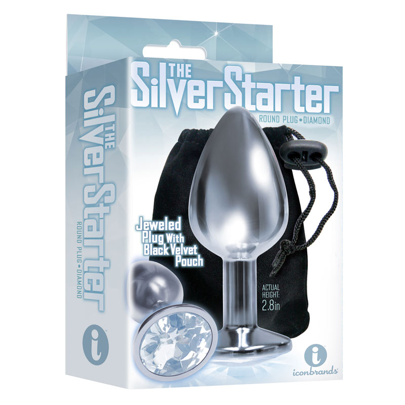 The 9s The Silver Starter Bejeweled Stainless Steel Plug