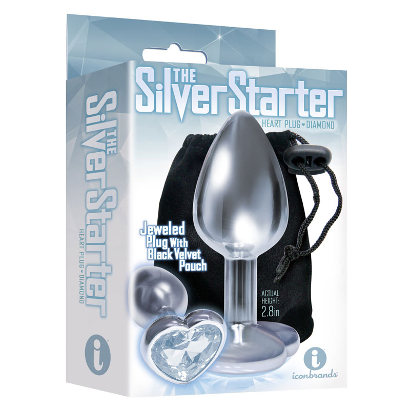 The 9s The Silver Starter Bejeweled Stainless Steel Plug