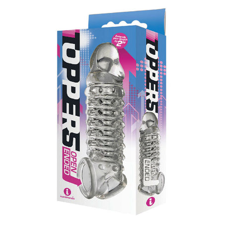 The 9s Toppers Open Ended Ribbed and Nubbed Penis Extender