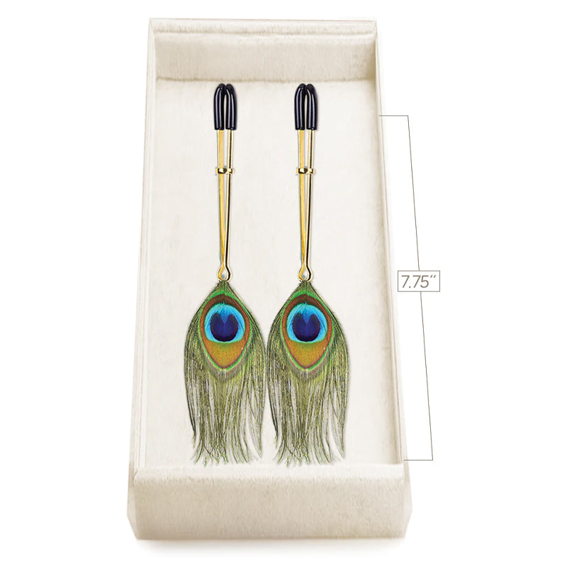Couture Clips Luxury Nipple Clamps Peacock Plume