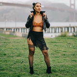 Kixies Sam Fishnet Thigh High Tights