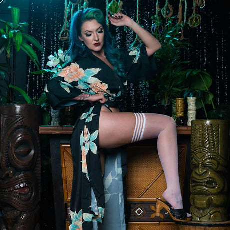 Kixies Ashley White Sheer Thigh Highs