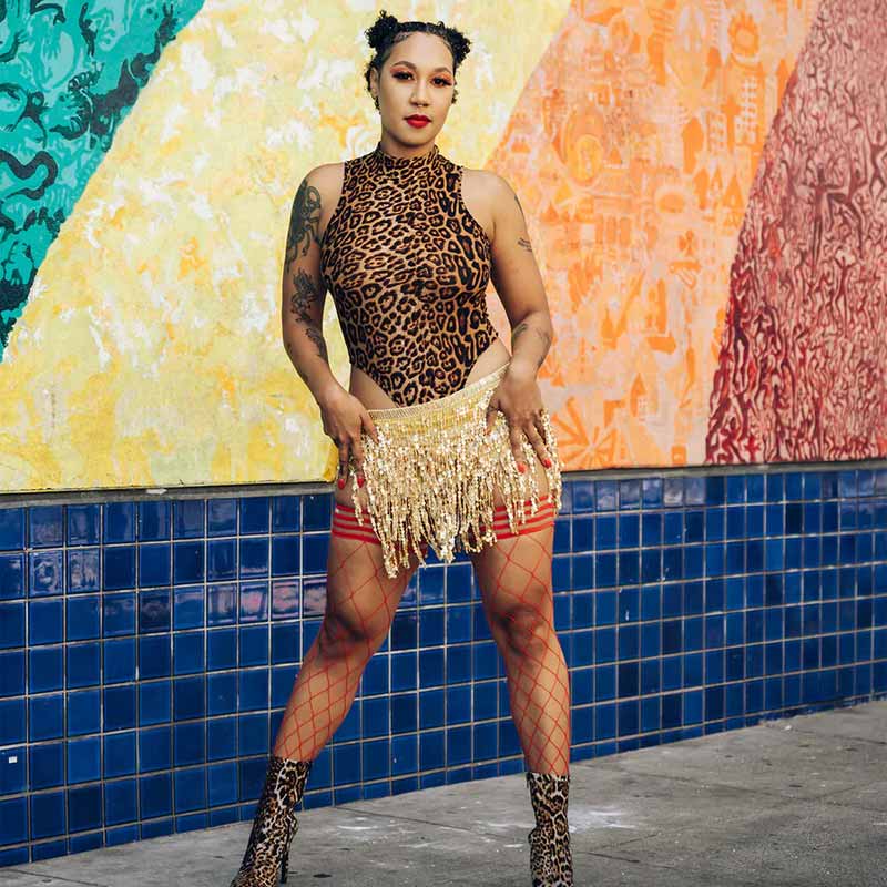 Kixies Claudia Large Diamond Red Fishnet Thigh High